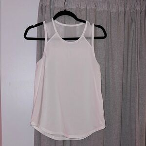 Women's White Athletic Tank Top